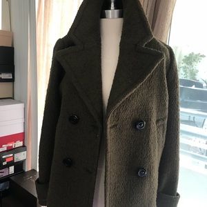 H&M pea coats size10 double  dark green coats